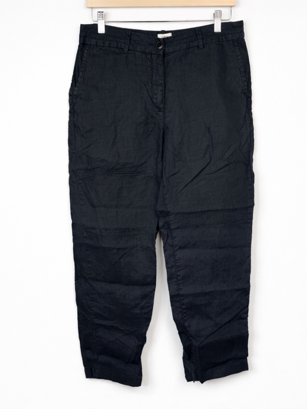 L.L. Bean 100% Linen Black Pants | Lightweight Summer Trousers | Size 10P